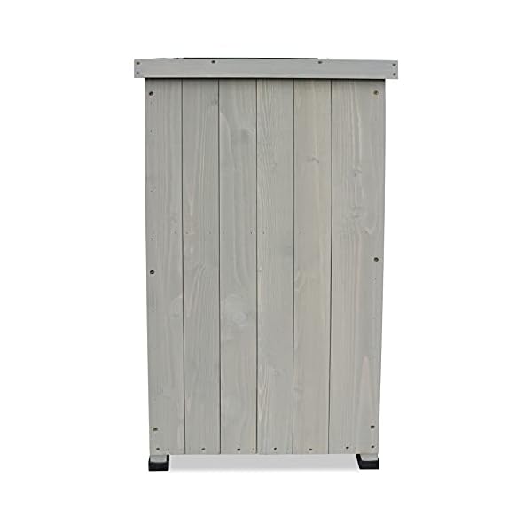 HABAU Gartenschrank Kompakt mit Arbeitsplatte, grau, 45 x 45 x 91 cm – Bild 6