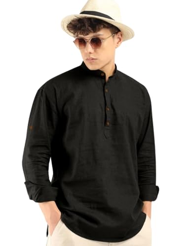 Image of ROYALSCOUT Men's Cotton Blend Full Sleeve Kurta Shirts Pack of 1 Designed for Festive Moments, Cultural Functions, or Casual Gatherings