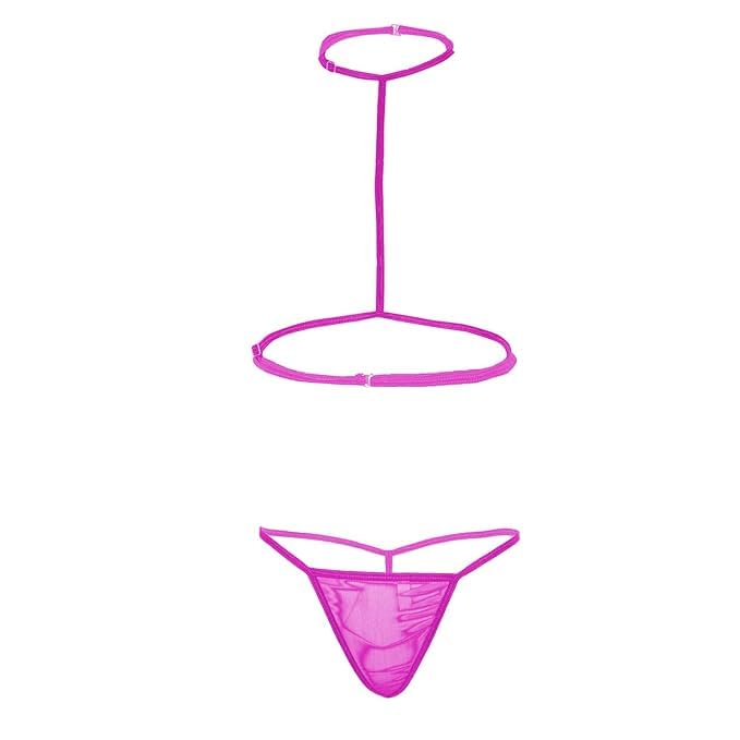 psychovest Women's Sexy Open T Shaped Bra and Panty Lingerie Set Free Size-picture-12