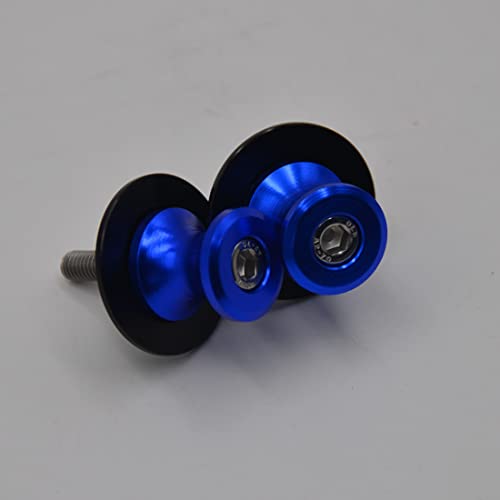 Swing Arm Spool 2Pcs 6Mm Motorcycle Cnc Rear Stand Swing Arm Spool Sliders Stand Swingarm Bobbins (Blue) #TOP4