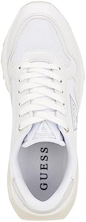 GUESS Women's Melany Sneaker, White, 7.5 | Image 1