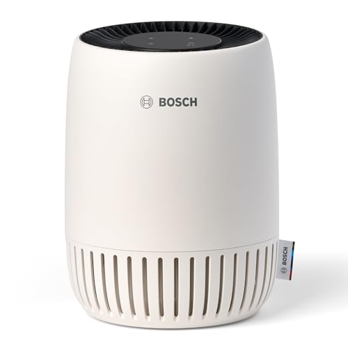 Bosch Air 500 Purificatore d’Aria - Rimuove gli inquinanti, include filtro aria e modalità sleep ( 25 dB(A)) - per stanze fino a 23 m² - con porta di ricarica USB-C - CADR: 100 m³/h