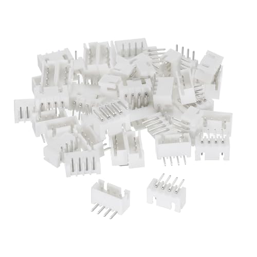 MECCANIXITY Conector 2.54mm 4 pines macho ángulo recto, pack 50 miniatura 1