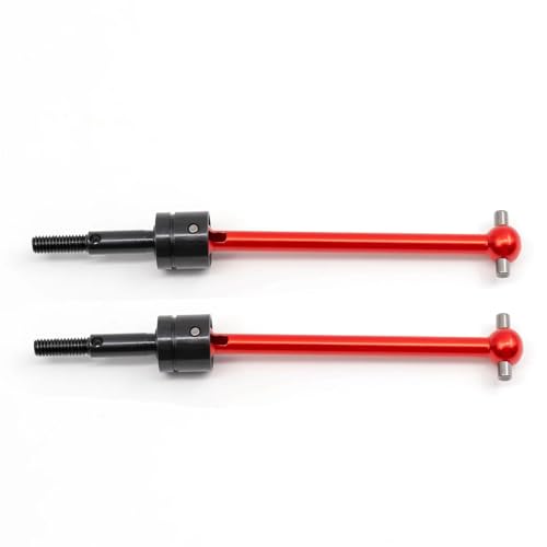 RC �J�[ �h���C�u �V���t�g For Tamiya For TT02B DT02 DT03 DF02 64MM ���^�� ���j�o�[�T�� CVD �h���C�u�V���t�g �����[�g�R���g���[���J�[ �A�b�v�O���[�h �������i(Red,2PCS)