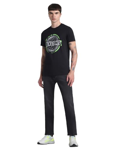 Image of JACK & JONES Men's Cotton Solid Slim Fit T-Shirt