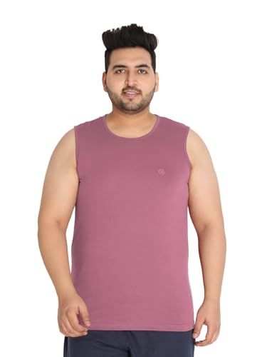 Image of CHKOKKO Men Cotton Regular Fit Tank Tops Sleeveless T-Shirt Gym Wear Vest Solid Stylish Round Neck Running Sando For Sports Workout Fitness & Casual Or Beach Wear