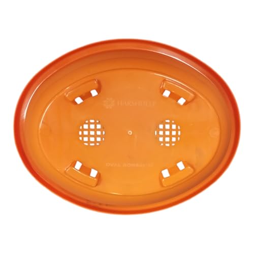 Image of Harshdeep Bonsai Pot - Oval - Indoor Outdoor Home Living Room Garden Decorative 16 Inch Planter Set of 2 (Orange)