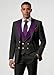 CKGJLJ Men's Tuxedos 3 Piece Suit Set Boys Prom Tuxed Purple Double Breasted Tuxedo Suit Men Purple and Black Peak Lapel Wedding Groomsman Elegant XS Suits for Men 3 Piece Fashion 2026