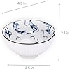 Amazon.com: Kirosaku Japanese Rice Bowls, Set of 4 - Blue Ceramic ...