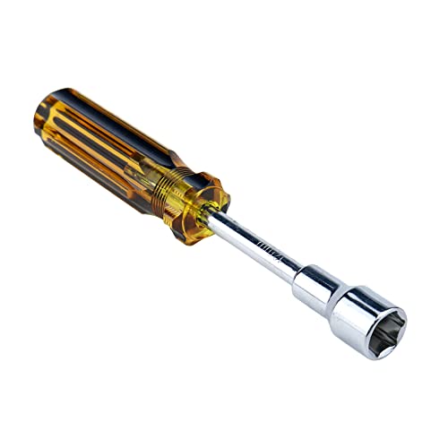 Antrader WQ22506 12 Mm Socket Wrench Screwdriver, High-Carbon Steel Hex Nut Driver Non-Magnetic Tip Carburetor Adjustment Tool