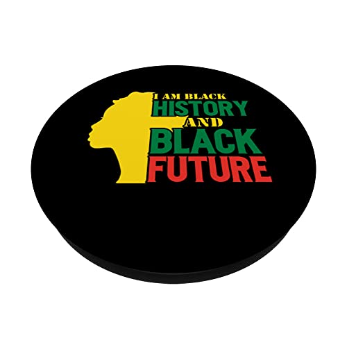 Black History is American History Black History future PopSockets Swappable PopGrip - Image 2