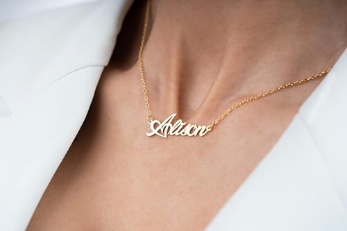 ZNA Jewels Personalised Name Necklace for Women - Customised Sterling Silver Dainty Heart Pendant, Elegant Jewellery Ideal for Birthday, Gifts for Women, Girls & Teens (925 Sterling Silver) - Image 5