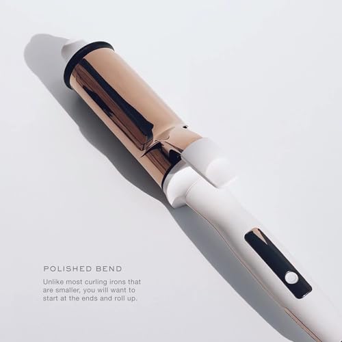 Kristin Ess Hair 2 Inch Titanium Curling Iron for Big Blowout Waves + Volume-2” Salon Professional Wide + Large Barrel Curling Iron - Auto Shut-Off - Smooth+Shiny Loose Waves for Medium to Thick Hair by Kristin Ess - Image 4