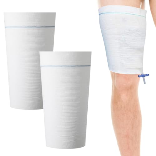 2 Pcs Catheter Leg Bag Holder M Reusable Catheter Sleeves Stay in Place Urine Bags for Legs for The Incontinent Men Women