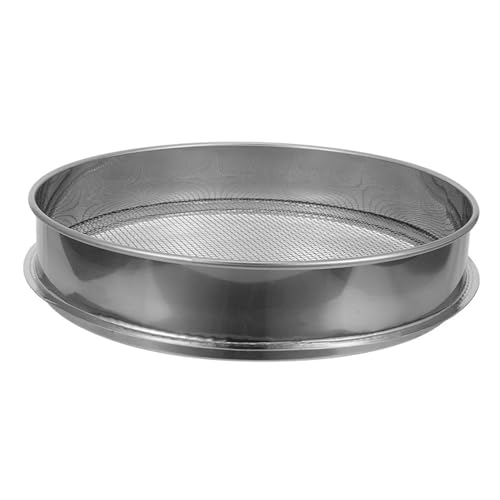 AKOOSY Tamiz Manual de Suelo para Jardín de Acero Inoxidable Criba de Compost y Arena con Malla Grande Filtro Resistente para Plantas Rocas y Tierra