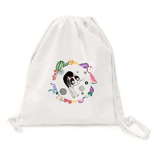 Sac en tissu pliable mignon pour fruits et légumes au marché