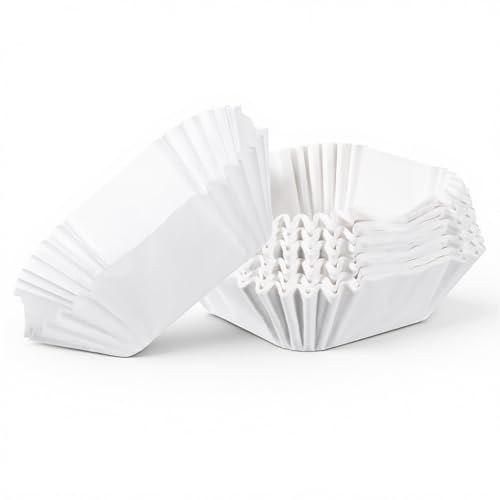 100PCS Square Cupcake Liners, 3.7x2.6x1.5 Inch White Cupcake Liners for Baking Muffin Cases for Baking Cupcakes Wrappers for Wedding Shower Birthday Party Supplies