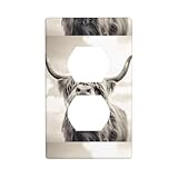 AEKGOHP Lustige Hochlandkuh-Drucke, Doppelsteckdose, Wandpaneel, dekorativ...