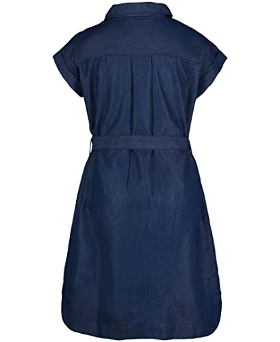 Image of Calvin Klein Girls' Short Sleeve Lightweight Chambray Denim Shirt Dress