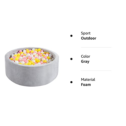 Moncoland Round Foam Kids Ball Pit For Toddlers, Large Baby Ball Pit With Soft Sponge Kids Play Tent Ball Pool, Children Gift Idea For Baby Infant Indoor And Outdoor Game (Gray) #TOP7