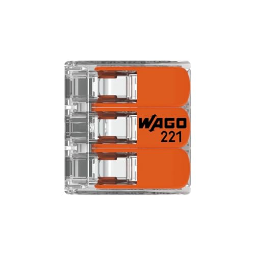 WAGO 50x 221-413 ELECTRICAL WIRE BLOCK CONNECTOR STRIP 12V 220-240V CABLE TERMINAL