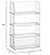 Set Of 4 Clear Pantry Organizer Bins Stackable Household Plastic Food Storage Basket with Wide Open Front for Kitchen, Countertops, Cabinets, Refrigerator, Freezer, Bedrooms, Bathrooms - 12" Wide