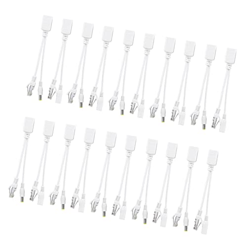 10 pares de cable POE RJ45 Adaptador inyector divisor de alimentación sobre Ethernet DC 12V núcleo de cobre puro para transmisión superior miniatura 5