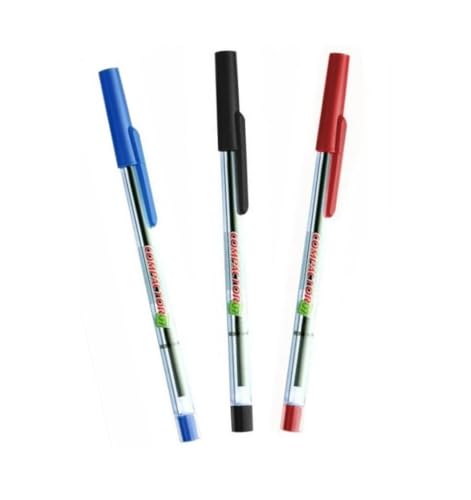 Kit 15 Canetas Compactor 07 Ponta Fina 5 Pretas 5 Azuis e 5 Vermelhas