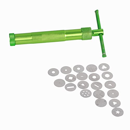 Lista de Extrusores para arcilla - solo los mejores. 43 Extrusora de Arcilla de Acero Inoxidable, Herramientas para Escultura de Pastel de Fondant con Anillo de Goma para Evitar la Adherencia