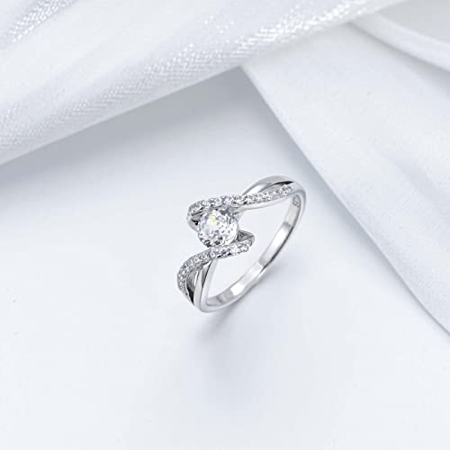 Diya Personalized Custom Moissanite Engagement Rings,1Ct Round Cut Cushion Lab Created Diamond Promise Rings In Sterling Silver/10K/14K/18K,Anniversary Wedding Rings For Women Her #TOP5