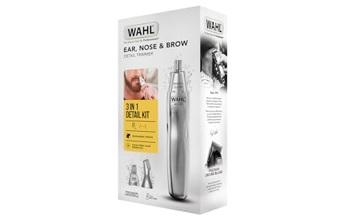 Wahl 5545 – 2416 osobisty trymer 3 w 1 do włosów w nosie i uszach, zmywalny, zasilany bateriami