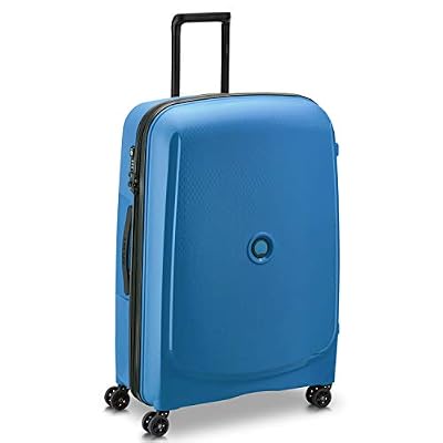 DELSEY PARIS - BELMONT PLUS - Valise trolley - 4 doubles roues, 76 Cm - Bleu