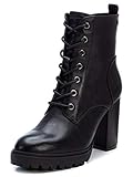 Botín Sra. C. NEGRO . XTI - Botín Casual con Tacón para Mujer - Color Negro