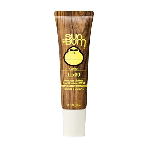Sun Bum SPF 30 ���Ă��~�� �R�R�i�b�c ���b�v�N���[�� ���Ă��~�� - �A���G&�r�^�~��E�ɂ��L�͈͂̕ێ� - �n���C 104 �@���� (�I�N�`�m�L�T�[�g&�I�L�V�x���]���s�g�p) - 0.5�I���X
