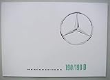  Prospekt Mercedes-Benz 190 190E Baureihe W201 - von 1983 (=Serienstart!) - auf 12 Seiten aufklappbar