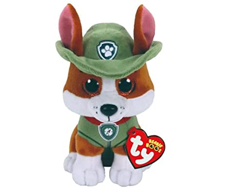 Lizars PAW Patrol: The Movie Rubble Stuffed Animal Plush Dog /Comfy Critters Paw Patrol Chase/ Paw Patrol Toys Chase Plush 6 Inch (Track-er)