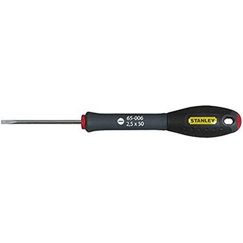STANLEY 1-65-006 Tournevis Parallèle 2,5X50Mm Gamme FATMAX - Fabriqués En France - Lame En Acier - Sablage De L'Empreinte - Poignée Soft Grip - Liaison Quasi Incassable - Finition Anticorrosion