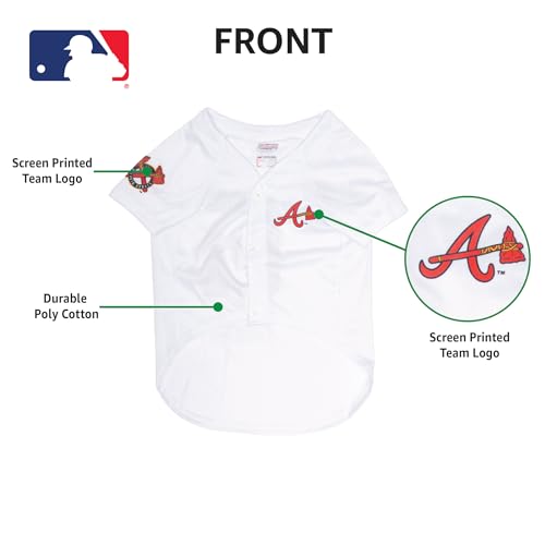 image for Pets First Official MLB Atlanta Braves Pet Jersey for Dogs & Cats, Siz