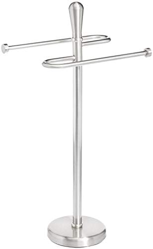 Amazon Basics Brushed Steel Bathroom Accessory Collection - Hand Towels Stand