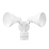 GLOBE 180-Degree 240 W Twin Head White Hardwired...