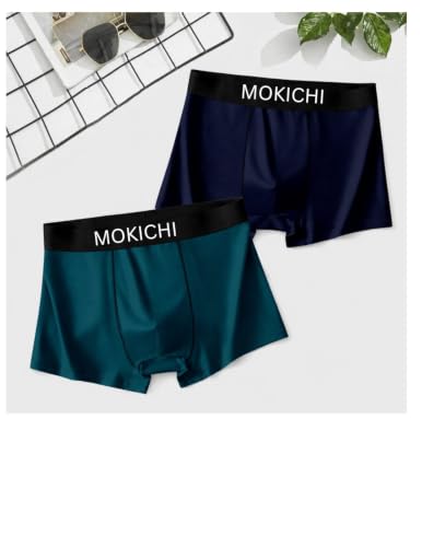 Image of Men's Ice Silk Boxer Briefs Pack of 2 | Ultra Soft Breathable Stretch Trunks | Moisture-Wicking Quick Dry Innerwear