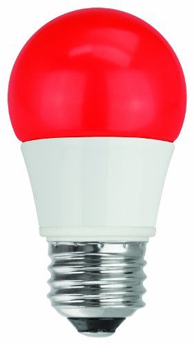 TCP RLAS155WRD LED A15 - 40 Watt Equivalent (5W) RED Colored Light Bulb