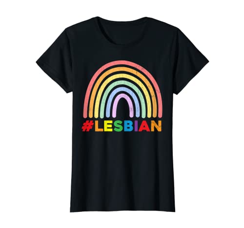 Mujer Lesbianas Divertido LGBTQ Lesbianas Orgullo Mes Partidario Gráfico Camiseta