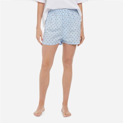 Image of Yuemengxuan Y2k Plaid Shorts Baggy Boxer Shorts for Women Elastic Waist Casual Lounge Bottom Gingham Pajama Shorts Sleepwear