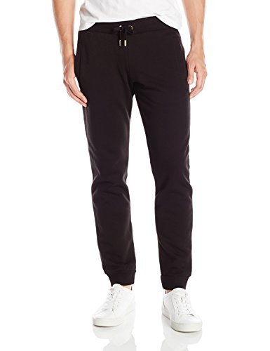 Versace Jeans Men's Jeans Regular Sweatpants with Logo, Black, XX-Large