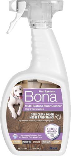 Bona Pet Spray Odor Eliminator, Dog Formulation, 32 fl oz, Safe for Carpeted Areas and Multi-Surface...