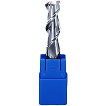 HRC50 2 Flute Sprial Bit Milling Cutter Tungsten Carbide Steel End Mill Aluminium Wood Copper Processing CNC Cutting Tool Size 1PCS, Color 4X4DX50L-2F