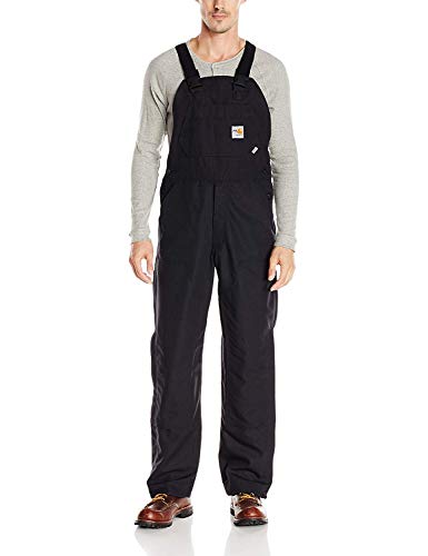 Carhartt Men s Flame Resistant Duck Bib Overall, Black, 42W x 32L