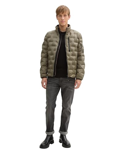 TOM TAILOR Hybrid Lightweight Steppjacke mit Kapuze im Stehkragen, Black, XL – Ansicht 5