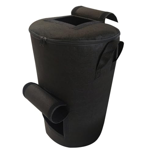 Grand sac à compost noir en feutre robuste de qualité supérieure pour extérieur - 7